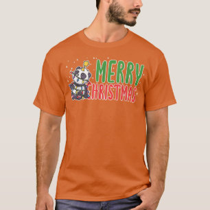 Merry Christmas Panda Bear Xmas Lights Tree Costum T-Shirt