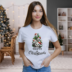 Merry Christmas Panda (Family T-Shirt) T-Shirt