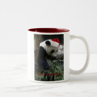 Merry Christmas Panda Happy New ... Two-Tone Coffee Mug