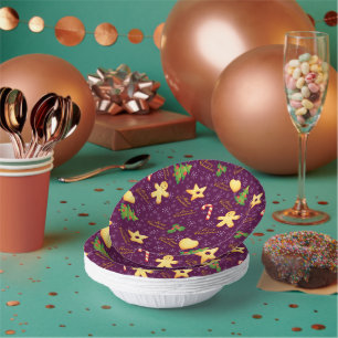 Merry Christmas Paper Bowls Plate