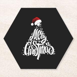 Merry Christmas Paper Coaster