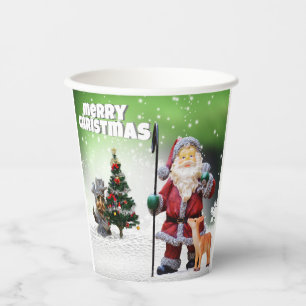 Merry Christmas paper cups