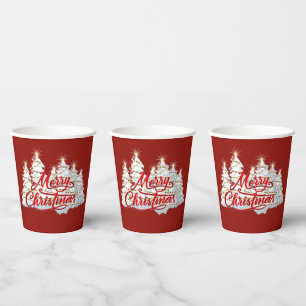 Merry Christmas Paper Cups