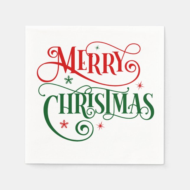 Merry Christmas  Paper Napkins (Front)