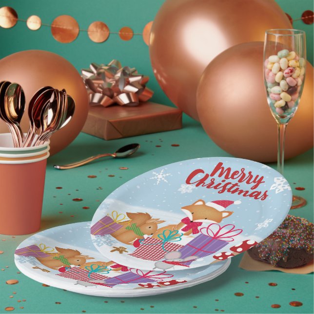 Merry Christmas Paper Plate (Multi)