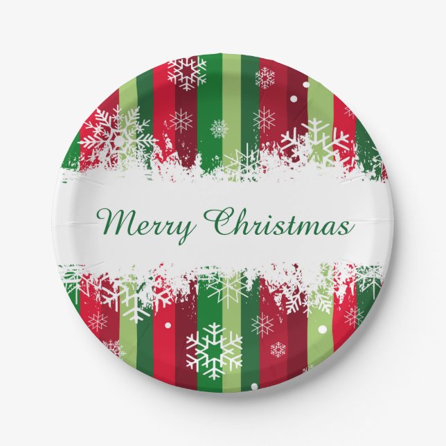 Merry Christmas Paper Plate (Front)