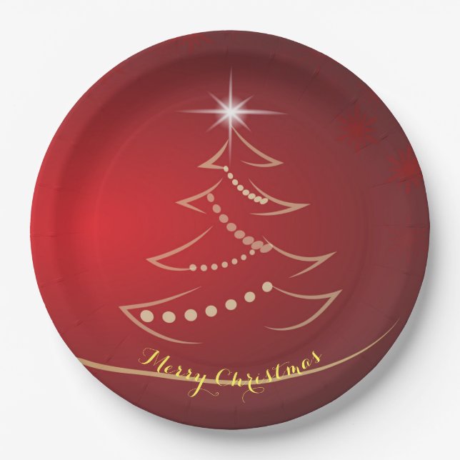 Merry Christmas Paper Plate (Front)