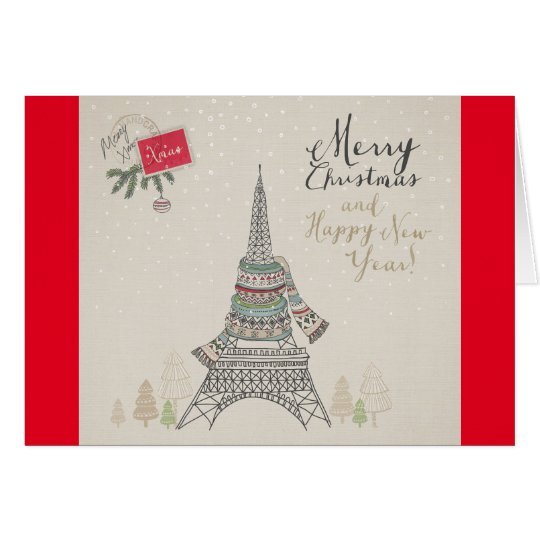 Merry Christmas Paris Design Card