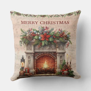Merry Christmas Parisian Charm Cushion