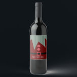 Merry Christmas Party Elf Suit   Wine Label<br><div class="desc">Cute Elf Suit Party Favour Wine Label Stickers</div>