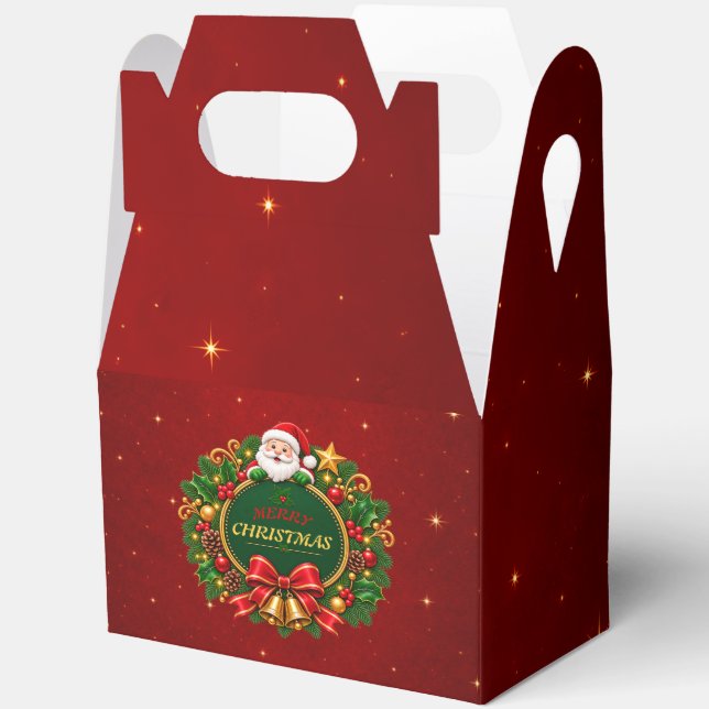 Merry Christmas Party Favour Boxes Editable (Open)