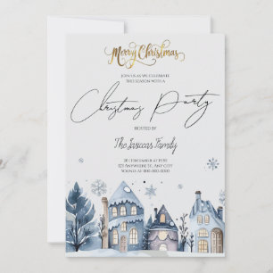 Merry Christmas party greeting Invitation