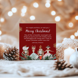 Merry Christmas Party Nutcracker Red Holiday Card