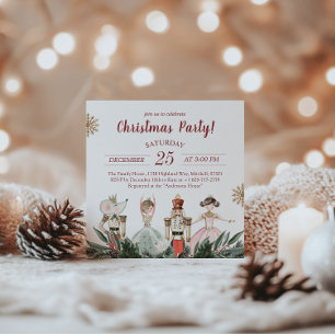 Merry Christmas Party Nutcracker Theme Invitation