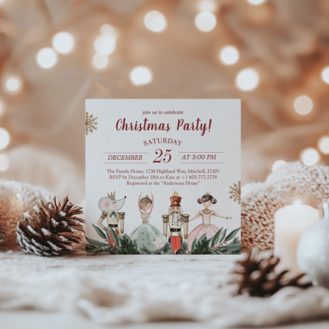Merry Christmas Party Nutcracker Theme Invitation (Merry Christmas Party Nutcracker Theme Invitation!)