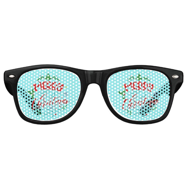 Merry Christmas Party Retro Sunglasses (Front)