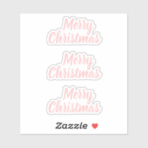 Merry christmas pastel pink trendy minimalist