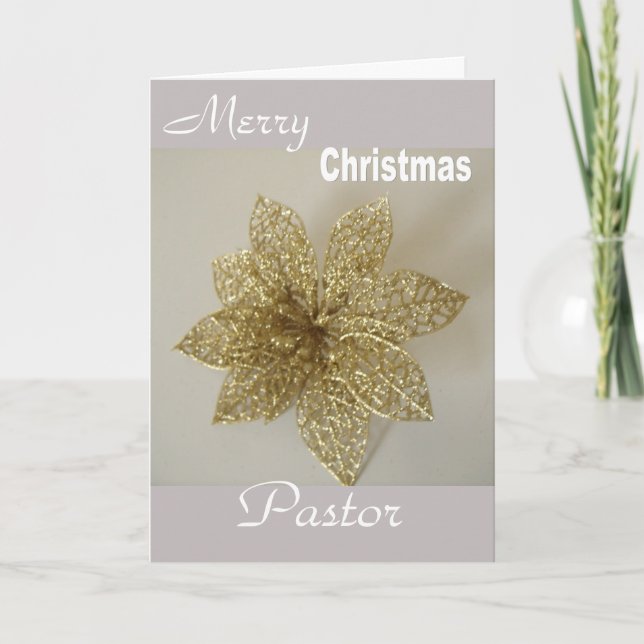 Merry Christmas Pastor Holiday Card (Front)