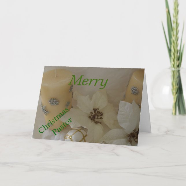 Merry Christmas Pastor Holiday Card (Front)