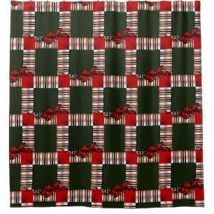 Merry Christmas Patchwork Shower Curtain
