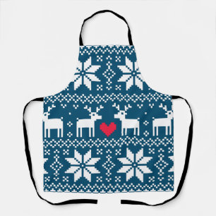 Merry Christmas pattern 2 Apron