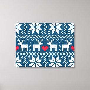 Merry Christmas pattern 2 Canvas Print