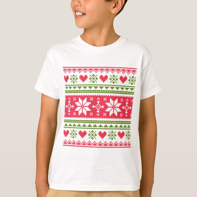Merry Christmas pattern 3 T-Shirt (Front)