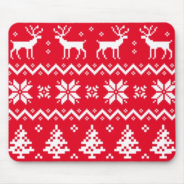 Merry Christmas pattern 4 Mouse Mat (Front)