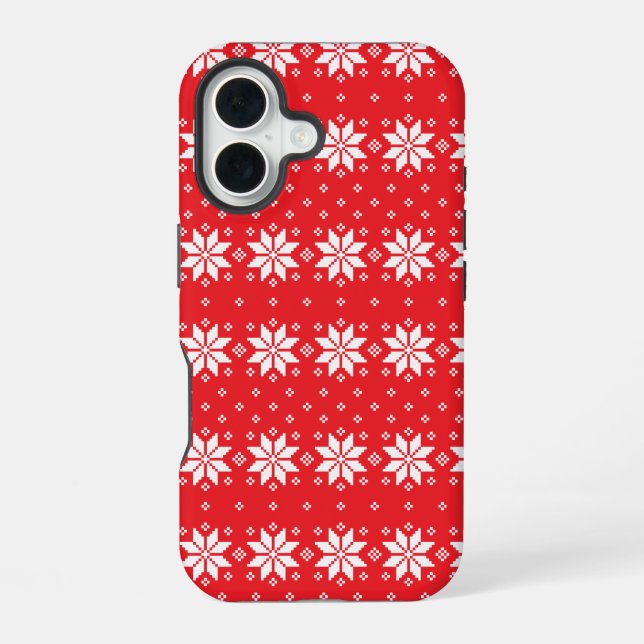 Merry Christmas pattern 5 iPhone 16 Case (Back)