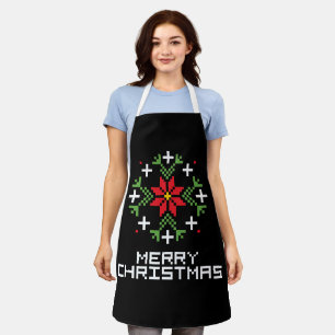 Merry Christmas pattern 6 Apron