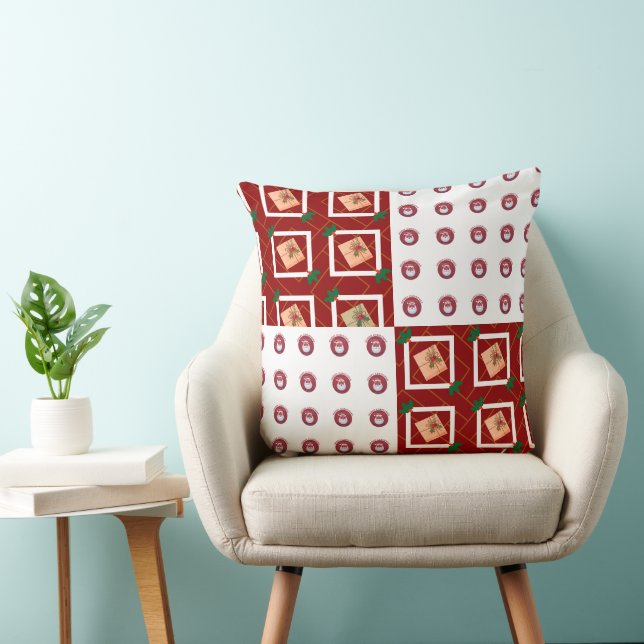 merry christmas pattern and logo cushion (Chair)