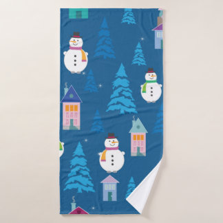 Merry Christmas Pattern Bath Towel