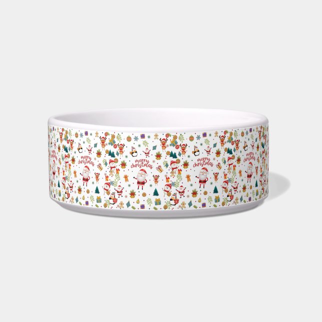 Merry Christmas Pattern Bowl (Left)