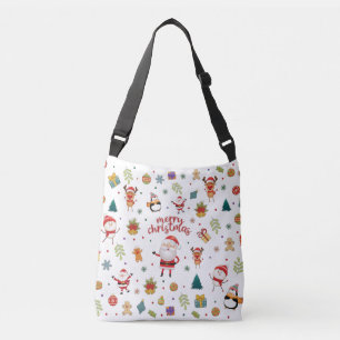 Merry Christmas Pattern Crossbody Bag