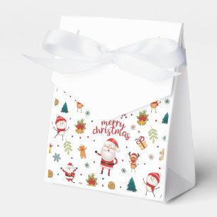 Merry Christmas Pattern Favour Box