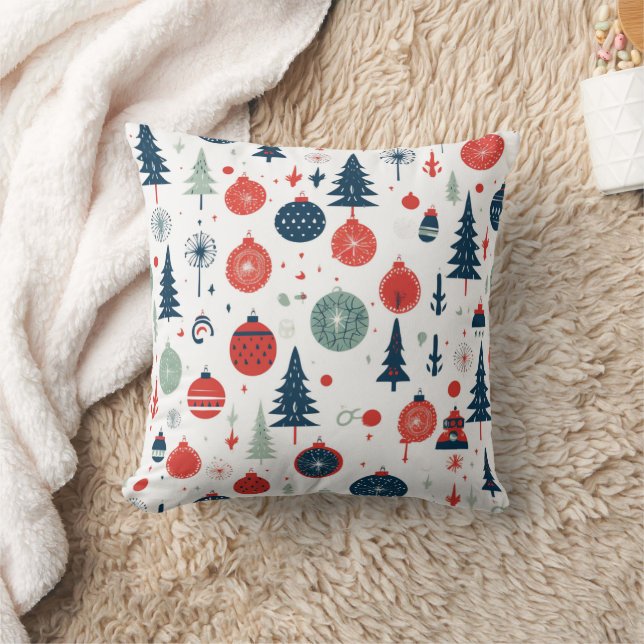 Merry Christmas Pattern | Festive Holiday Cushion (Blanket)