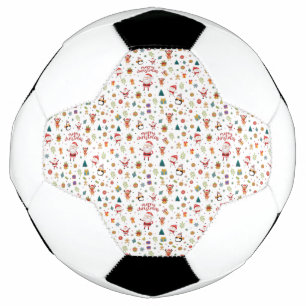 Merry Christmas Pattern Football