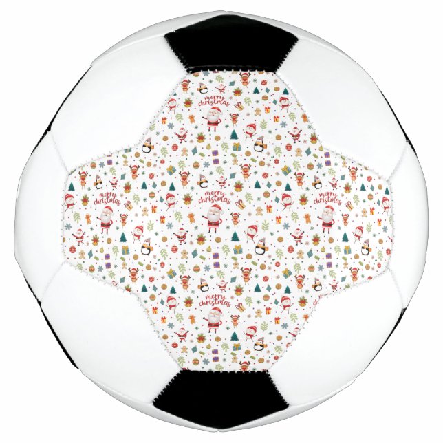 Merry Christmas Pattern Football (Front)