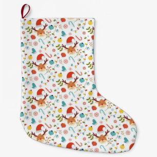 merry christmas pattern large christmas stocking