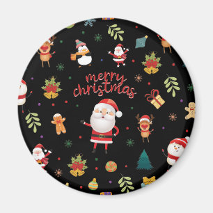 Merry Christmas Pattern Magnet