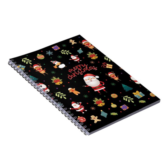 Merry Christmas Pattern Notebook (Right Side)