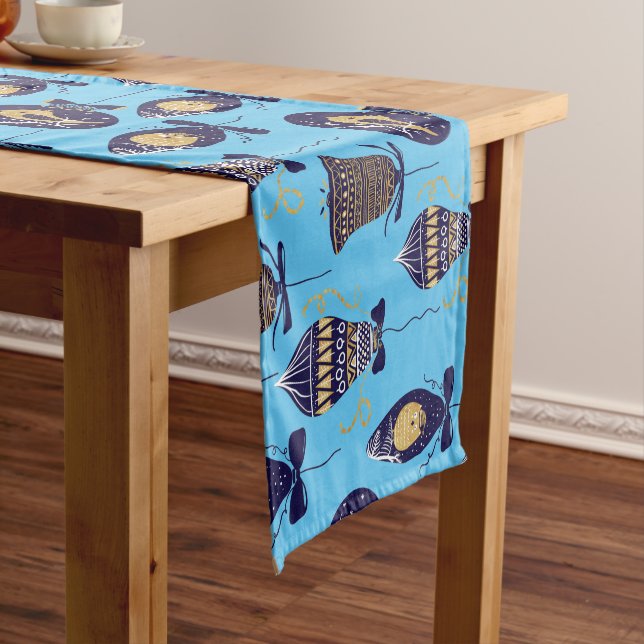 Merry Christmas Pattern Short Table Runner (In Situ)