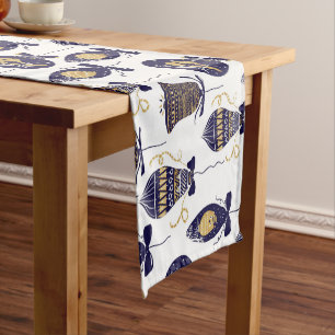 Merry Christmas Pattern Short Table Runner