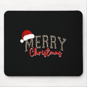 Merry Christmas Pattern Xmas Leopard Family Cute W Mouse Mat
