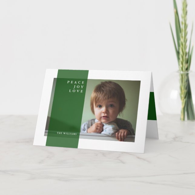 MERRY CHRISTMAS Peace Joy Love Holiday Card (Front)