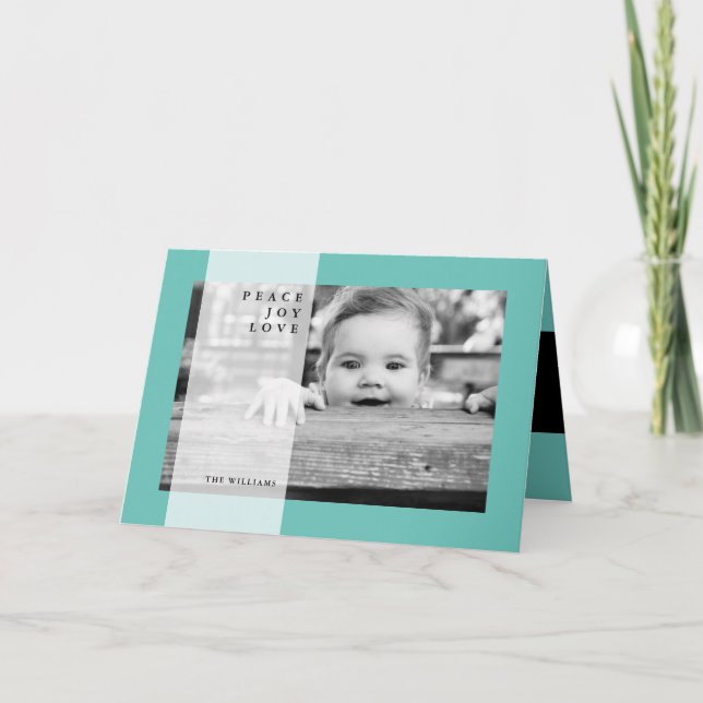 MERRY CHRISTMAS Peace Joy Love Holiday Card (Front)