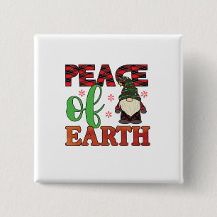 Merry Christmas Peace Of Earth 15 Cm Square Badge