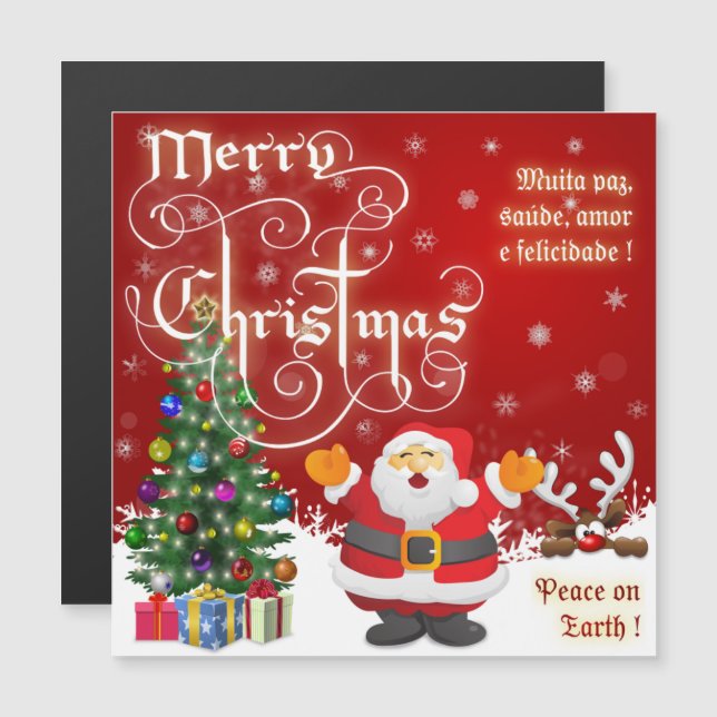  Merry Christmas Peace On Earth Magnetic Card (Front/Back)