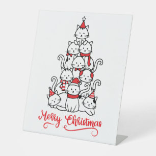 Merry Christmas Pedestal Sign