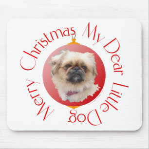 Merry Christmas Pekingese Mouse Mat